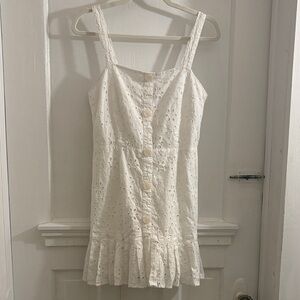 Alexis for Target Ivory Eyelet Sundress with Button Front Detail